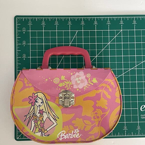 Barbie Handbag Tin Storage Purse by Tin Box Co. 2004 Flower Power Vibe - Picture 8 of 8